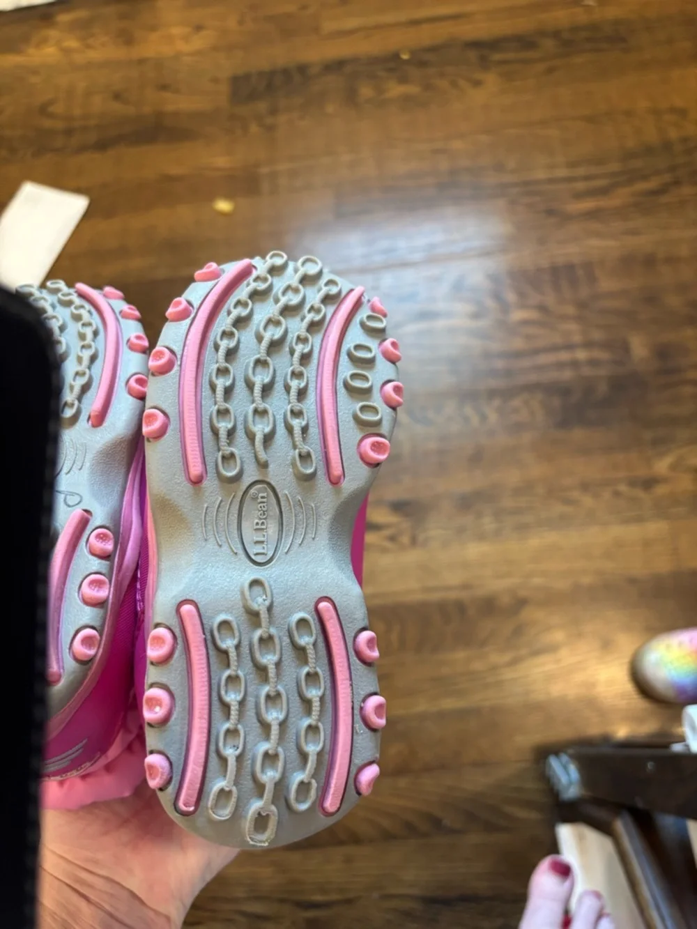 L.L.Bean Kids Winter Snow Boots Pink Waterproof Insulated Size 8